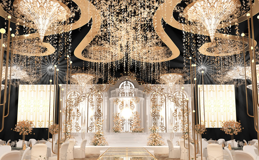 河东花木兰喜事汇金色大厅效果展示